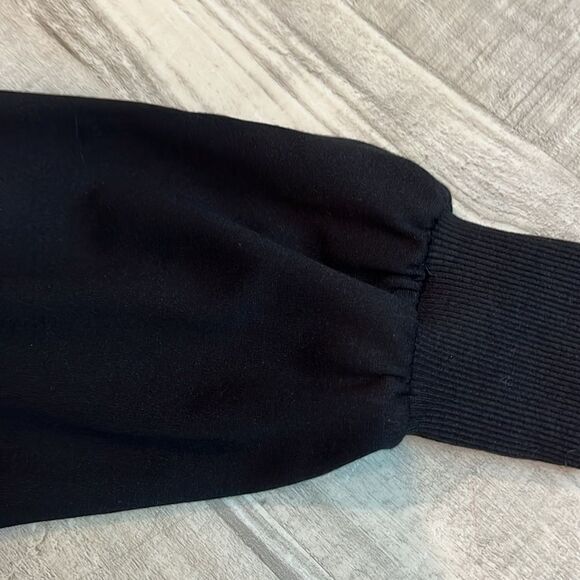 Cabi zip lightweight bomber jacket sweatshirt size small puff sleeves - Picture 6 of 9